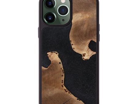 iPhone 13 Pro Max Wood+Resin Phone Case - Lauren (Pure Black, 698922) on Sale