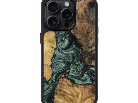 iPhone 15 Pro Wood+Resin Phone Case - Vicky (Mosaic, 699605) For Cheap