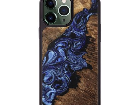 iPhone 13 Pro Max Wood+Resin Phone Case - Archie (Blue, 699142) on Sale