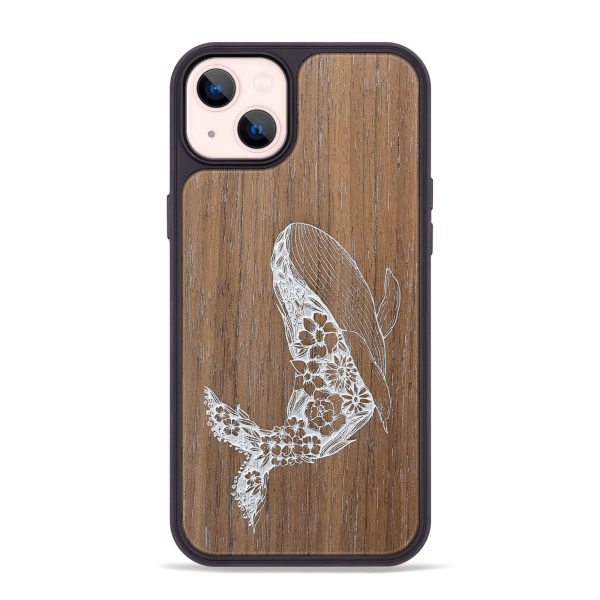 iPhone 14 Plus Wood+Resin Phone Case - Growth - Walnut (Curated) on Sale