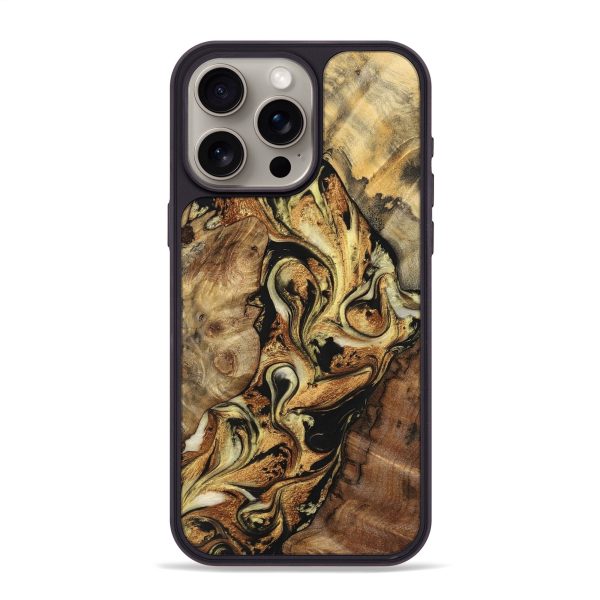 iPhone 15 Pro Max Wood+Resin Phone Case - Elian (Mosaic, 699602) Discount