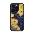 iPhone 15 Pro Wood+Resin Phone Case - Yvette (Blue, 699132) Supply