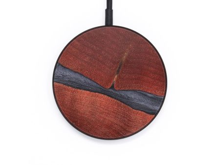 Circle Wood+Resin Wireless Charger - Nicolas (Pure Black, 697844) Online now