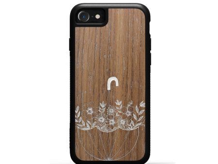 iPhone SE Wood+Resin Phone Case - No Rain No Flowers - Walnut (Curated) For Discount