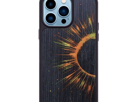 iPhone 14 Pro Max Wood+Resin Phone Case - Damon (Eclipse, 697804) For Discount