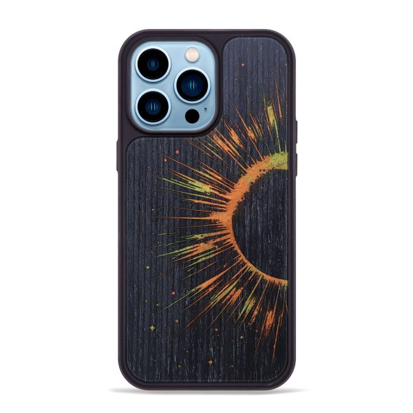 iPhone 14 Pro Max Wood+Resin Phone Case - Damon (Eclipse, 697804) For Discount