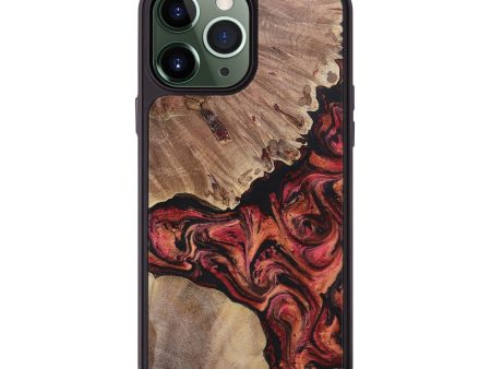 iPhone 13 Pro Max Wood+Resin Phone Case - Liam (Red, 697557) on Sale