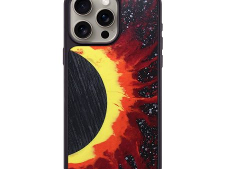 iPhone 15 Pro Max Wood+Resin Phone Case - Emanuel (Eclipse, 697796) For Cheap