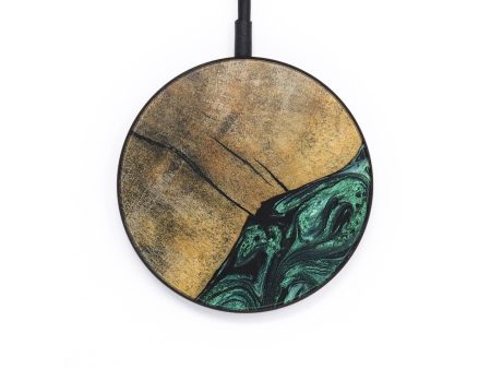 Circle Wood+Resin Wireless Charger - Eden (Green, 697859) Online now