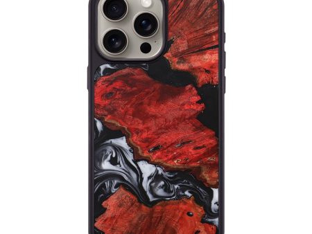 iPhone 15 Pro Max Wood+Resin Phone Case - Monica (Mosaic, 699849) Sale