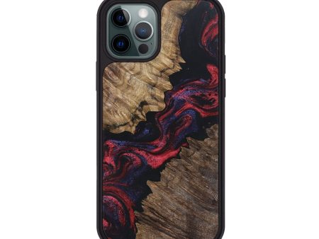 iPhone 12 Pro Wood+Resin Phone Case - Summer (Red, 697555) Cheap