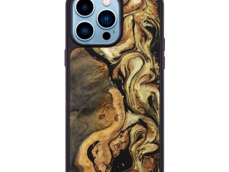 iPhone 14 Pro Max Wood+Resin Phone Case - Brittany (Black & White, 699586) Discount