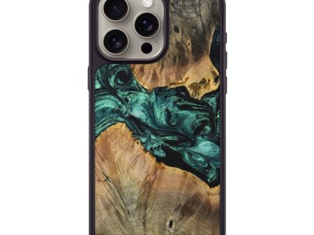 iPhone 15 Pro Max Wood+Resin Phone Case - Kellan (Green, 699113) Supply