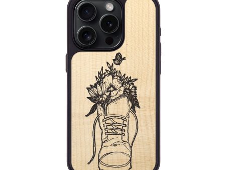 iPhone 15 Pro Wood+Resin Phone Case - Wildflower Walk - Maple (Curated) Online now