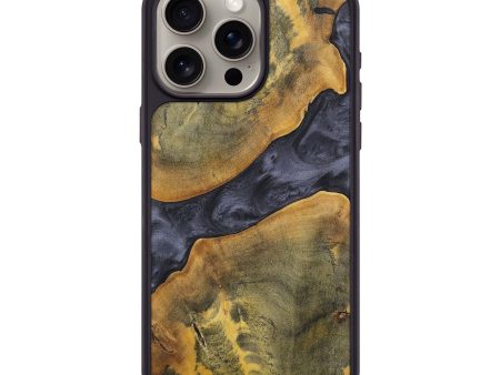 iPhone 15 Pro Max Wood+Resin Phone Case - Harold (Pure Black, 698500) Online Sale