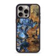 iPhone 15 Pro Max Wood+Resin Phone Case - Jesse (Teal & Gold, 699071) For Discount