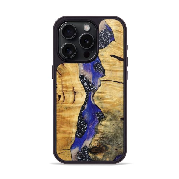 iPhone 15 Pro Wood+Resin Phone Case - Yvette (Cosmos, 697725) on Sale