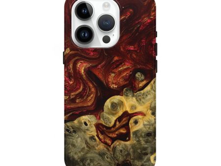 iPhone 15 Pro Wood+Resin Live Edge Phone Case - Hannah (Red, 698377) Supply