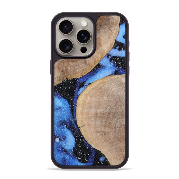 iPhone 15 Pro Max Wood+Resin Phone Case - Enrique (Cosmos, 698479) For Cheap