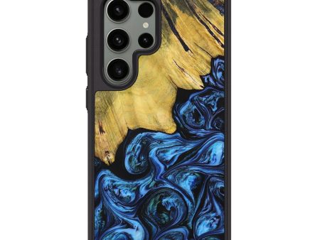 Galaxy S24 Ultra Wood+Resin Phone Case - Minnie (Blue, 699133) Cheap