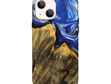 iPhone 14 Wood+Resin Live Edge Phone Case - Lance (Blue, 698520) Discount