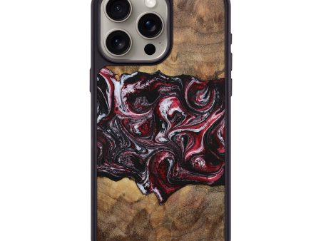 iPhone 15 Pro Max Wood+Resin Phone Case - Santiago (Red, 699159) Sale