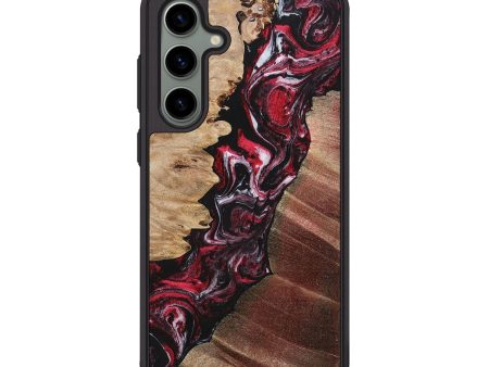 Galaxy S24 Plus Wood+Resin Phone Case - Bruce (Red, 699157) Hot on Sale