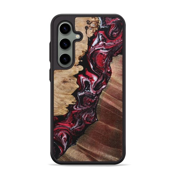 Galaxy S24 Plus Wood+Resin Phone Case - Bruce (Red, 699157) Hot on Sale