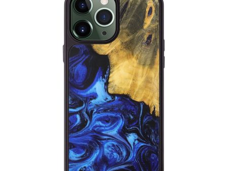 iPhone 13 Pro Max Wood+Resin Phone Case - Raegan (Blue, 699798) Sale