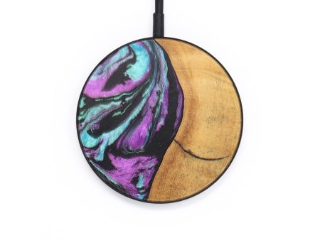 Circle Wood+Resin Wireless Charger - Brandi (Purple, 697872) Sale