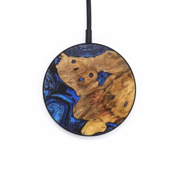 Circle Wood+Resin Wireless Charger - Cleo (Blue, 697874) Online