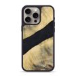 iPhone 15 Pro Max Wood+Resin Phone Case - Cohen (Pure Black, 698917) Discount