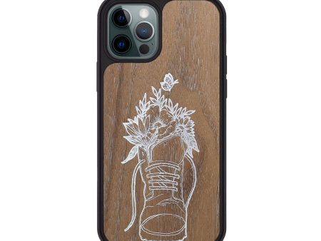 iPhone 12 Pro Wood+Resin Phone Case - Wildflower Walk - Walnut (Curated) Sale