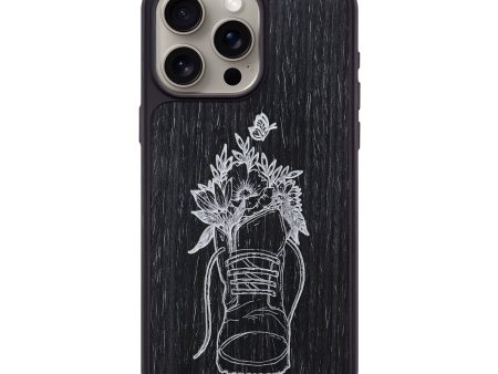 iPhone 15 Pro Max Wood+Resin Phone Case - Wildflower Walk - Ebony (Curated) Online