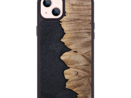 iPhone 14 Plus Wood+Resin Phone Case - Cyrus (Pure Black, 698925) Online