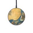 Circle Wood+Resin Wireless Charger - Angie (Teal & Gold, 697888) Online