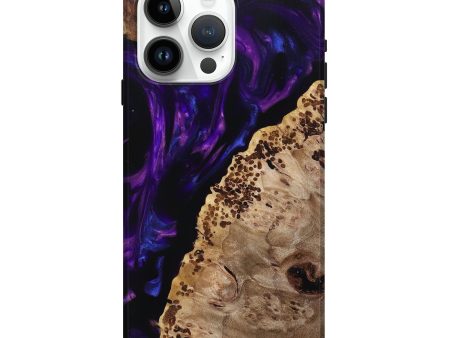 iPhone 15 Pro Max Wood+Resin Live Edge Phone Case - Abigail (Purple, 697641) Sale