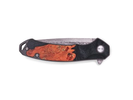 EDC Wood+Resin Pocket Knife - Edmund (Pure Black, 697666) Sale