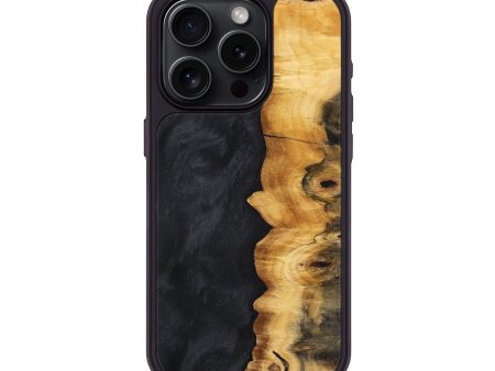 iPhone 15 Pro Wood+Resin Phone Case - Taylor (Pure Black, 699660) Supply