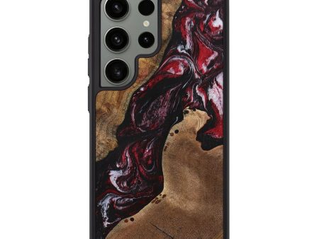 Galaxy S24 Ultra Wood+Resin Phone Case - Darla (Red, 699149) Fashion