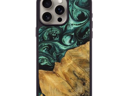 iPhone 15 Pro Max Wood+Resin Phone Case - Harrison (Green, 699110) Online now