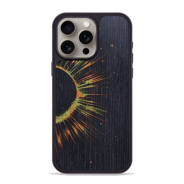 iPhone 15 Pro Max Wood+Resin Phone Case - Justin (Eclipse, 697744) Online Hot Sale