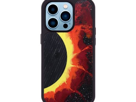 iPhone 14 Pro Wood+Resin Phone Case - Staci (Eclipse, 697786) For Cheap