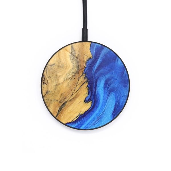 Circle Wood+Resin Wireless Charger - Alyssa (Blue, 697881) Supply