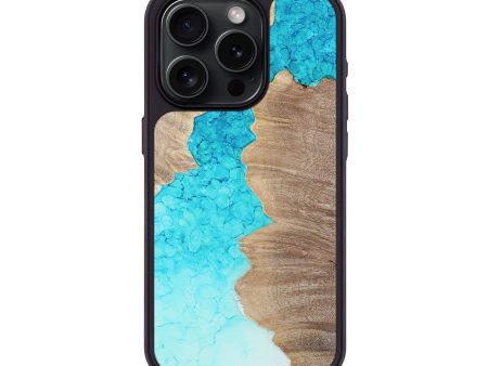 iPhone 15 Pro Wood+Resin Phone Case - Arielle (Watercolor, 699705) Sale