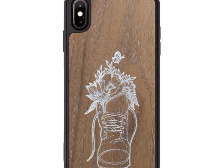 iPhone Xs Max Wood+Resin Phone Case - Wildflower Walk - Walnut (Curated) Sale