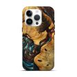 iPhone 15 Pro Wood+Resin Live Edge Phone Case - Kim (Teal & Gold, 698971) Online now