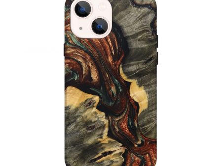 iPhone 13 Wood+Resin Live Edge Phone Case - Juanita (Green, 697647) Sale