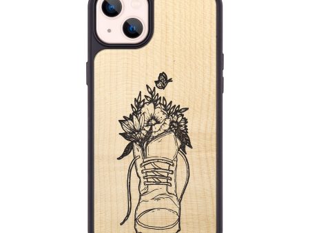 iPhone 14 Plus Wood+Resin Phone Case - Wildflower Walk - Maple (Curated) Discount