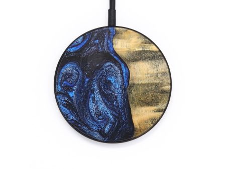 Circle Wood+Resin Wireless Charger - Wynter (Blue, 697883) Hot on Sale